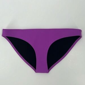 Flora Vogue Purple Neoprene Scuba Bikini Bottoms Hipster Cheeky Medium